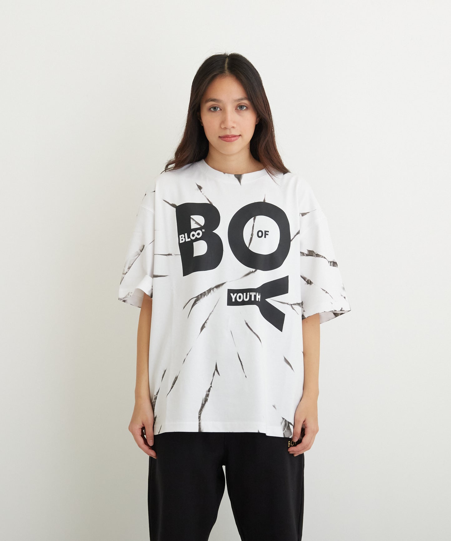 TIE-DYE BOY TEE WHITE【B223M0170101】