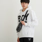 JACQUARD SQUARE SHOULDER BAG BLACK【B224N8500702】