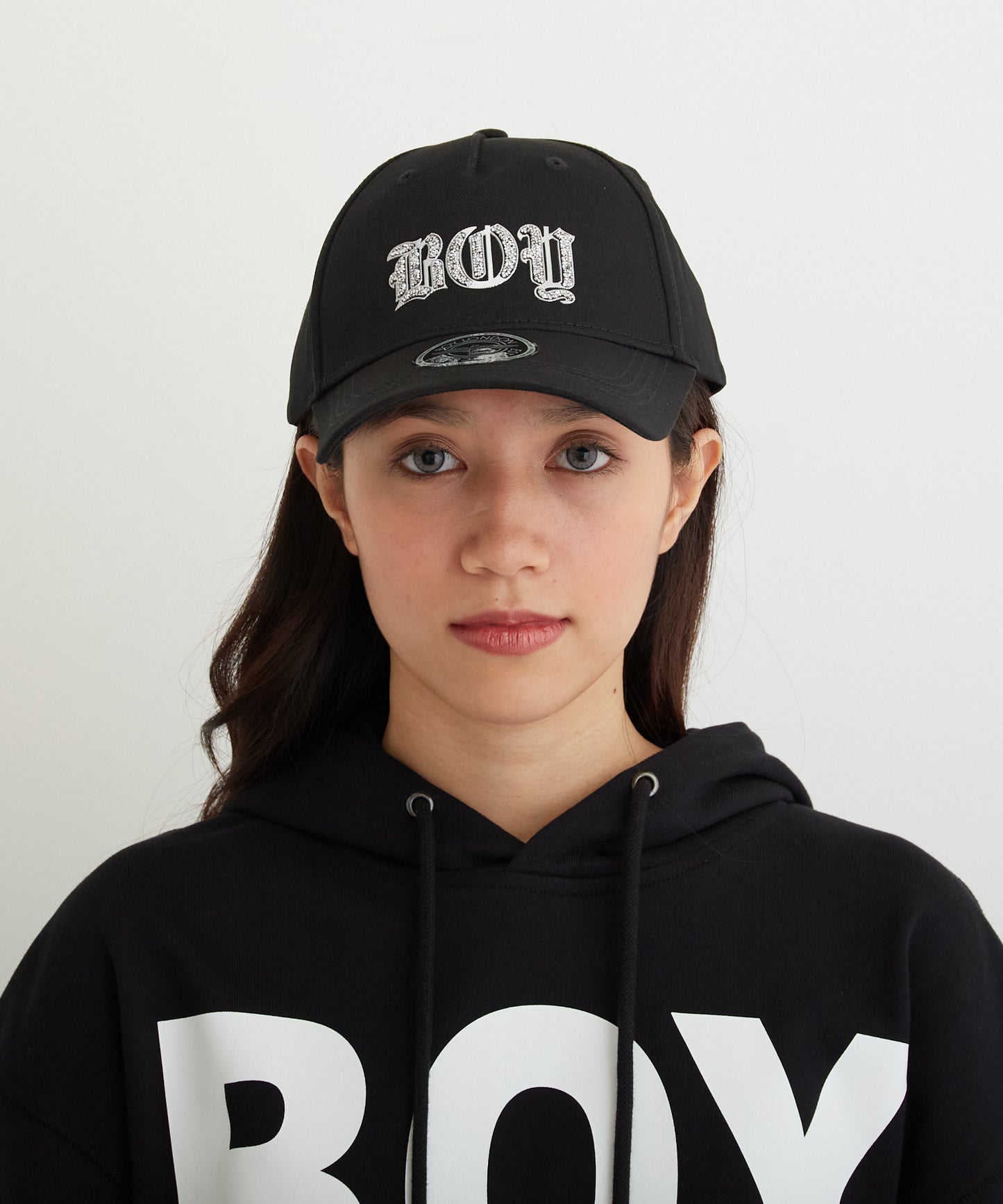 BOY RHINESTONE CAP BLACK【B224N9000212】