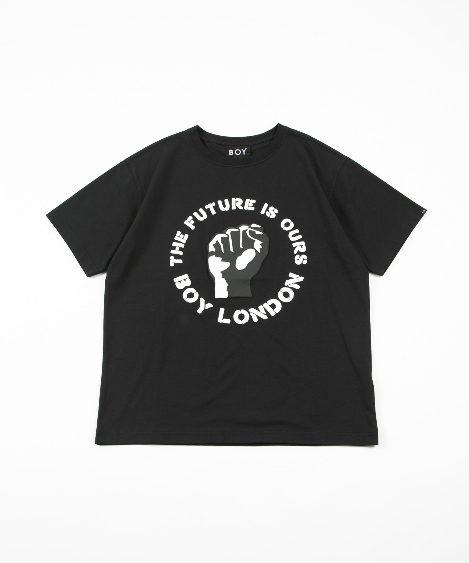 THE FUTURE IS OURS」 TEE BLACK【AFJ-T230302】 – BOY LONDON