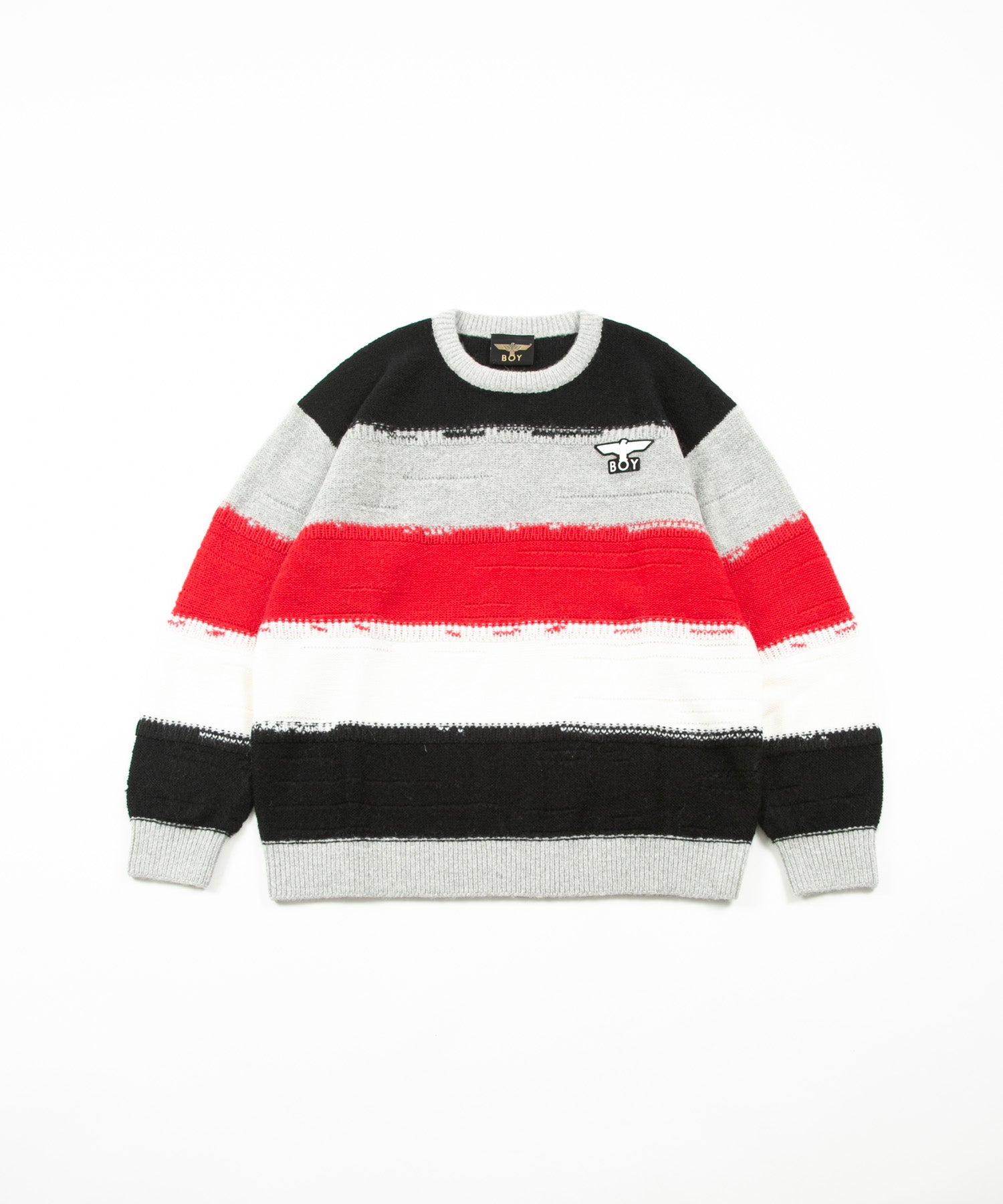 BORDER CREW NECK KNIT MULTI【B231N6000102】 – BOY LONDON