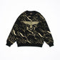 3D EMBROIDERY CRACKED PRINT SWEAT BLACK【B223N0300302】