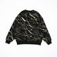 3D EMBROIDERY CRACKED PRINT SWEAT BLACK【B223N0300302】