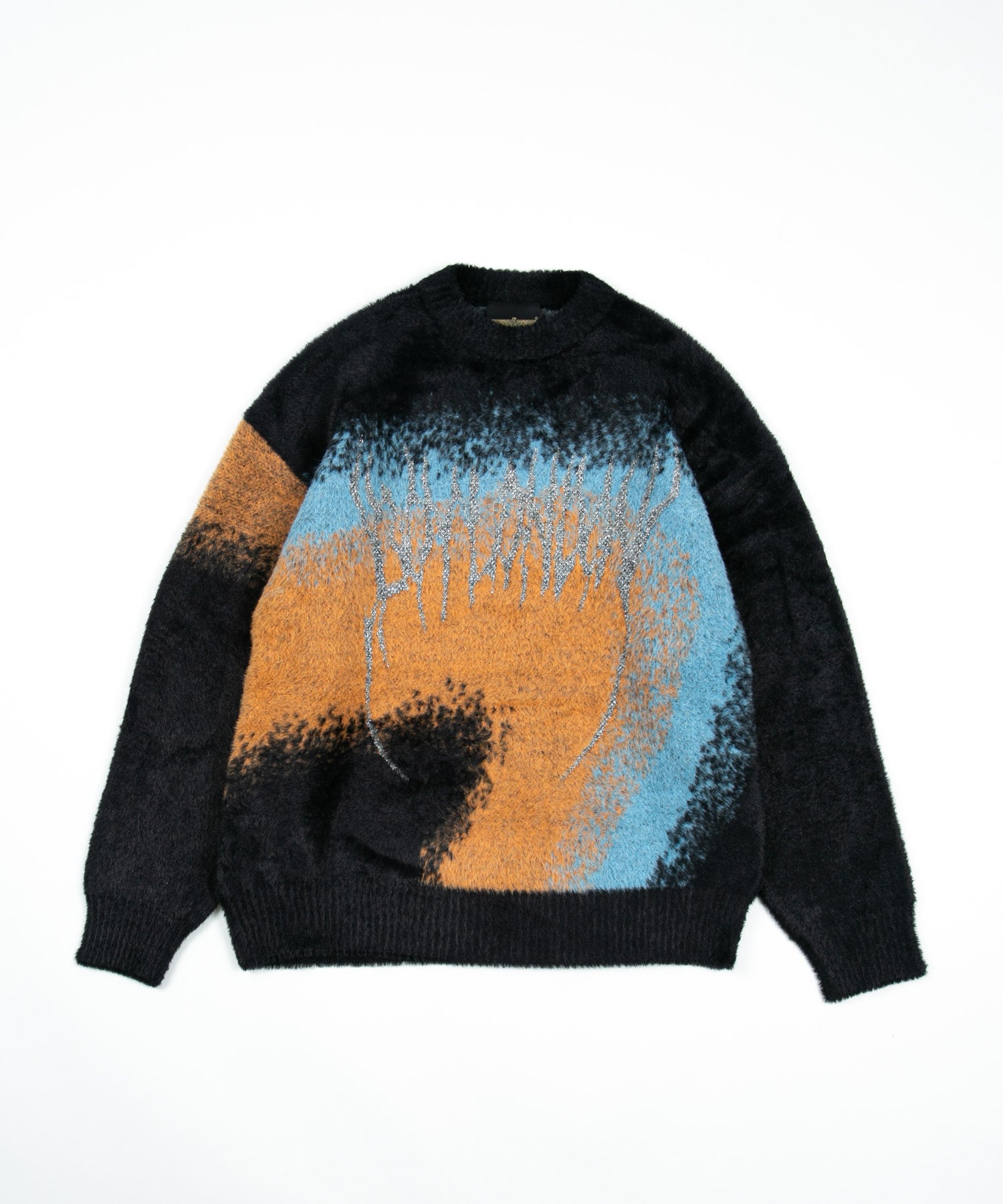 SHAGGY KNIT PULLOVER BLACK【B224N6000402】