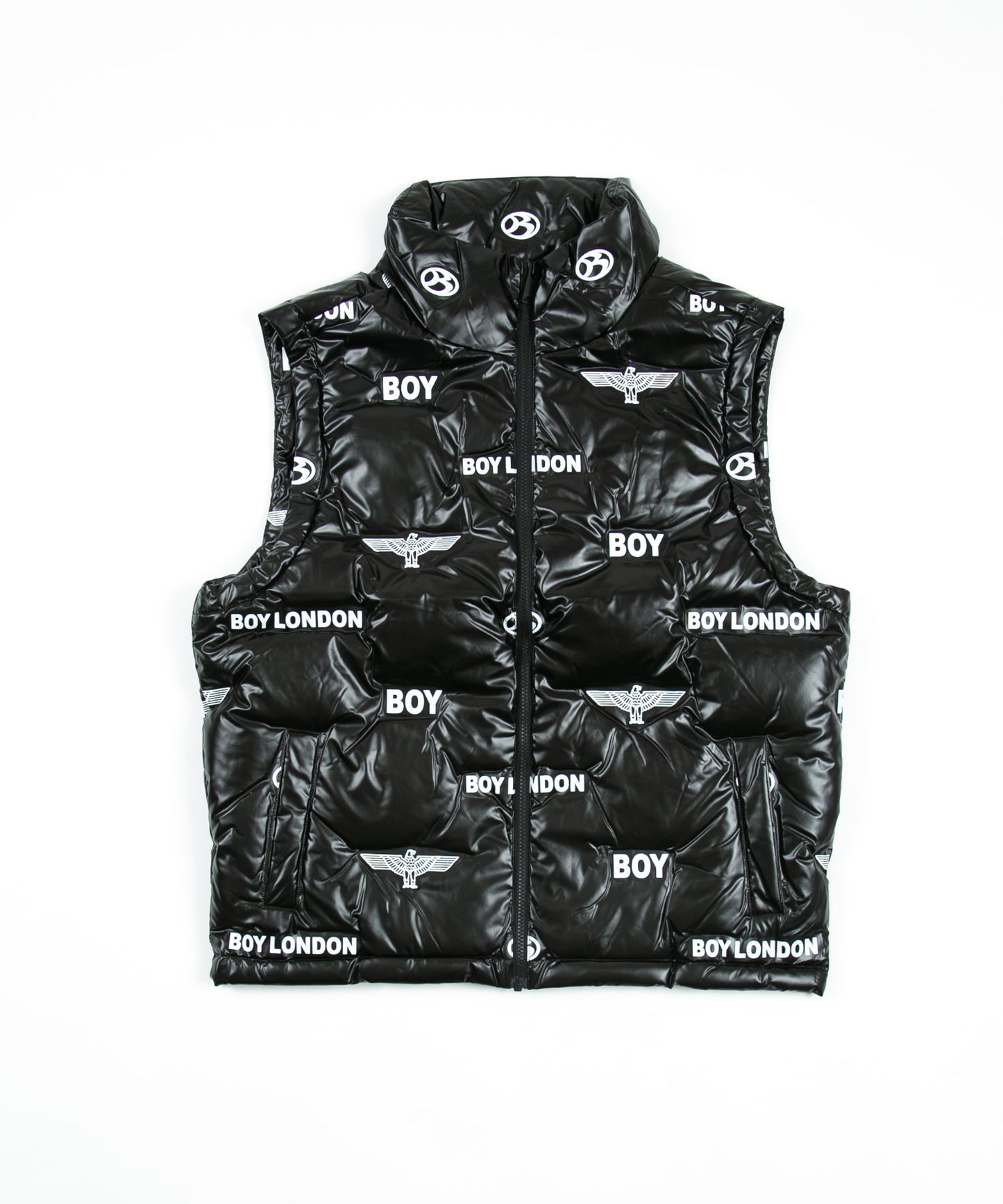 LOGO PATTERN DOWN VEST BLACK【B224N3000102】