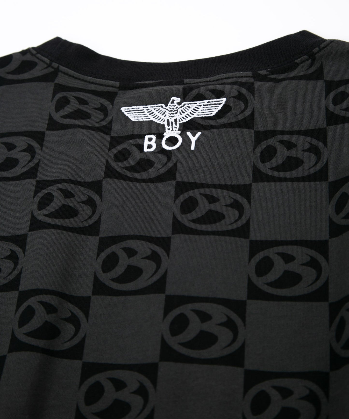 BOY LOGO PATTERNED TEE BLACK【B223N0101002】