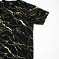 GOLDEN CRACKED PRINT TEE BLACK【B223N0100802】