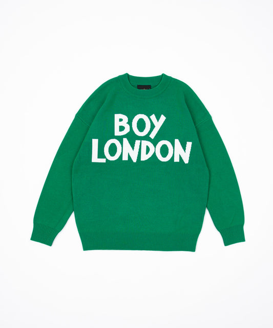 LOGO KNIT PULLOVER GREEN【B223N6000805】