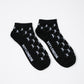 BOY PATTERNED SHORT SOCKS BLACK【B223N8300202】