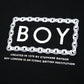 CHAIN DESIGN TEE BLACK【B223M0170302】