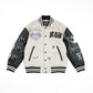 EMBROIDERY PATCH STADIUM JACKET GREY【B224M2970308】