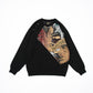 JACQUARD&EMBROIDERY SWEAT BLACK【B223N0370002】
