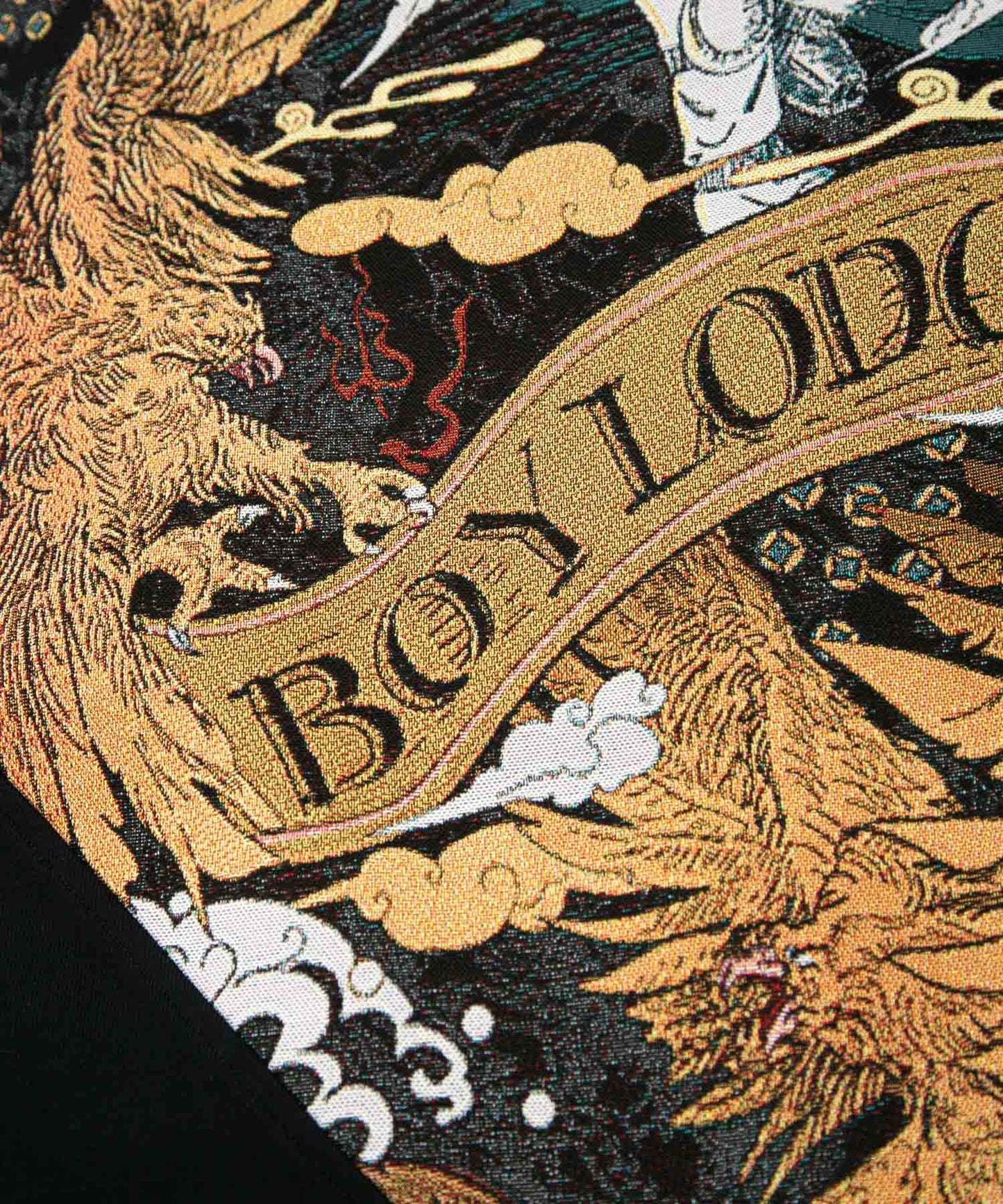 JACQUARD&EMBROIDERY SWEAT BLACK【B223N0370002】