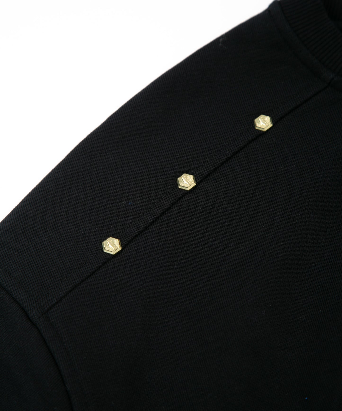 JACQUARD&EMBROIDERY SWEAT BLACK【B223N0370002】