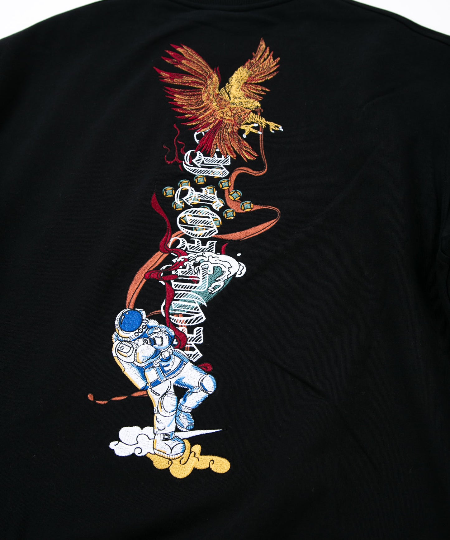 JACQUARD&EMBROIDERY SWEAT BLACK【B223N0370002】