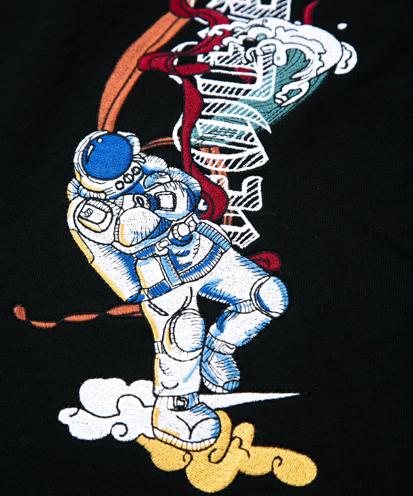 JACQUARD&EMBROIDERY SWEAT BLACK【B223N0370002】