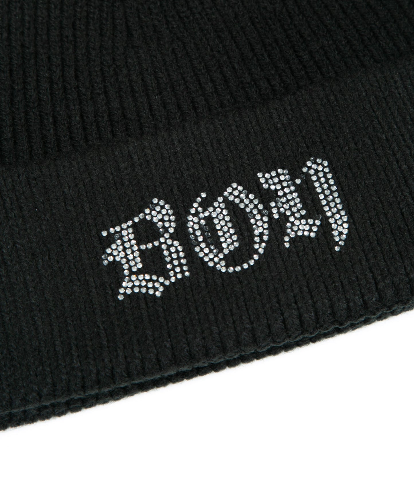 BOY RHINESTONE KNIT CAP BLACK【B224N9000512】