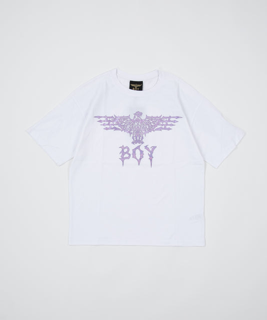 GLITTER EAGLE WIDE TEE WHITE【B223N0101101】