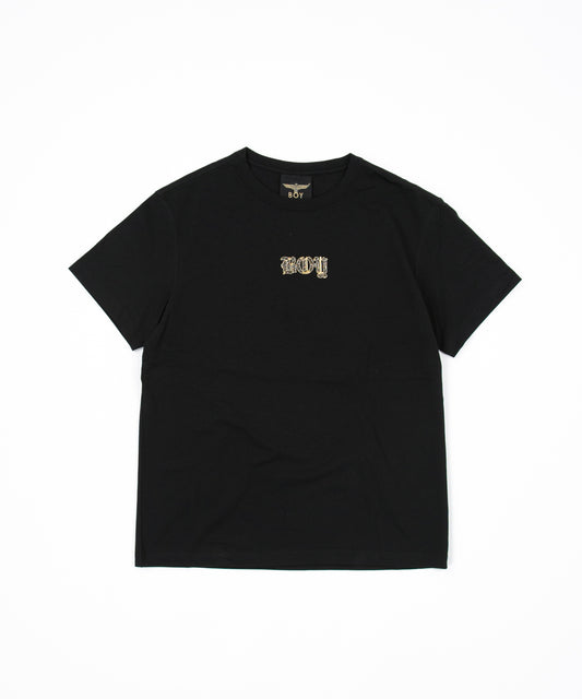 METALLIC BACK PRINT TEE BLACK【B223N0100402】