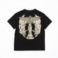 METALLIC BACK PRINT TEE BLACK【B223N0100402】