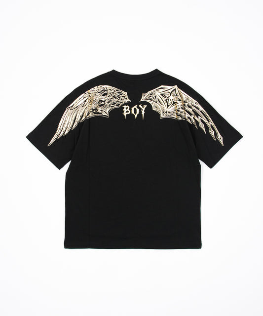 GLITTER EAGLE WIDE TEE BLACK【B223N0101102】