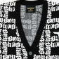 BOY LOGO PATTERNED KNIT CARDIGAN BLACK【B223N6400202】