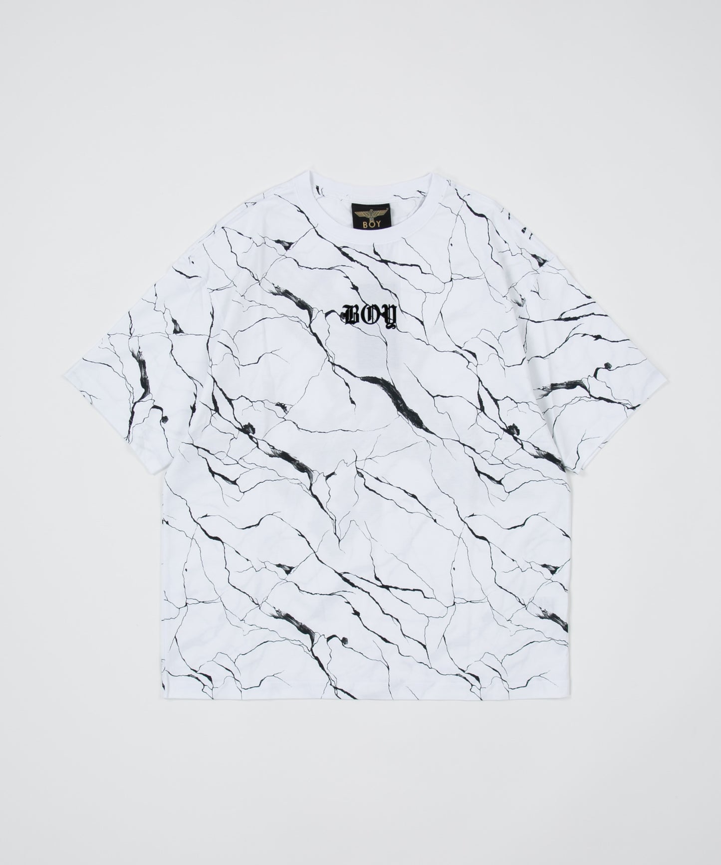 CRACKED PRINT TEE WHITE【B223N0102501】