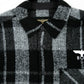 SHAGGY CHECK COACH JACKET BLACK【B224N2300702】