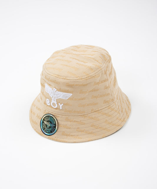 BOY JACQUARD BUCKET HAT KHAKI【B223N9000613】