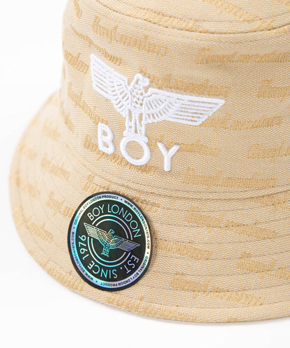BOY JACQUARD BUCKET HAT KHAKI【B223N9000613】