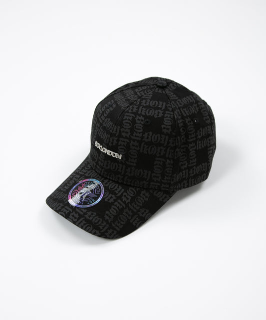 BOY LOGO PATTERNED CAP BLACK【B223N9000402】