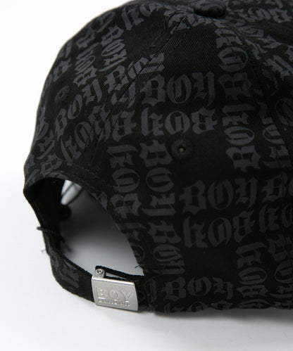 BOY LOGO PATTERNED CAP BLACK【B223N9000402】